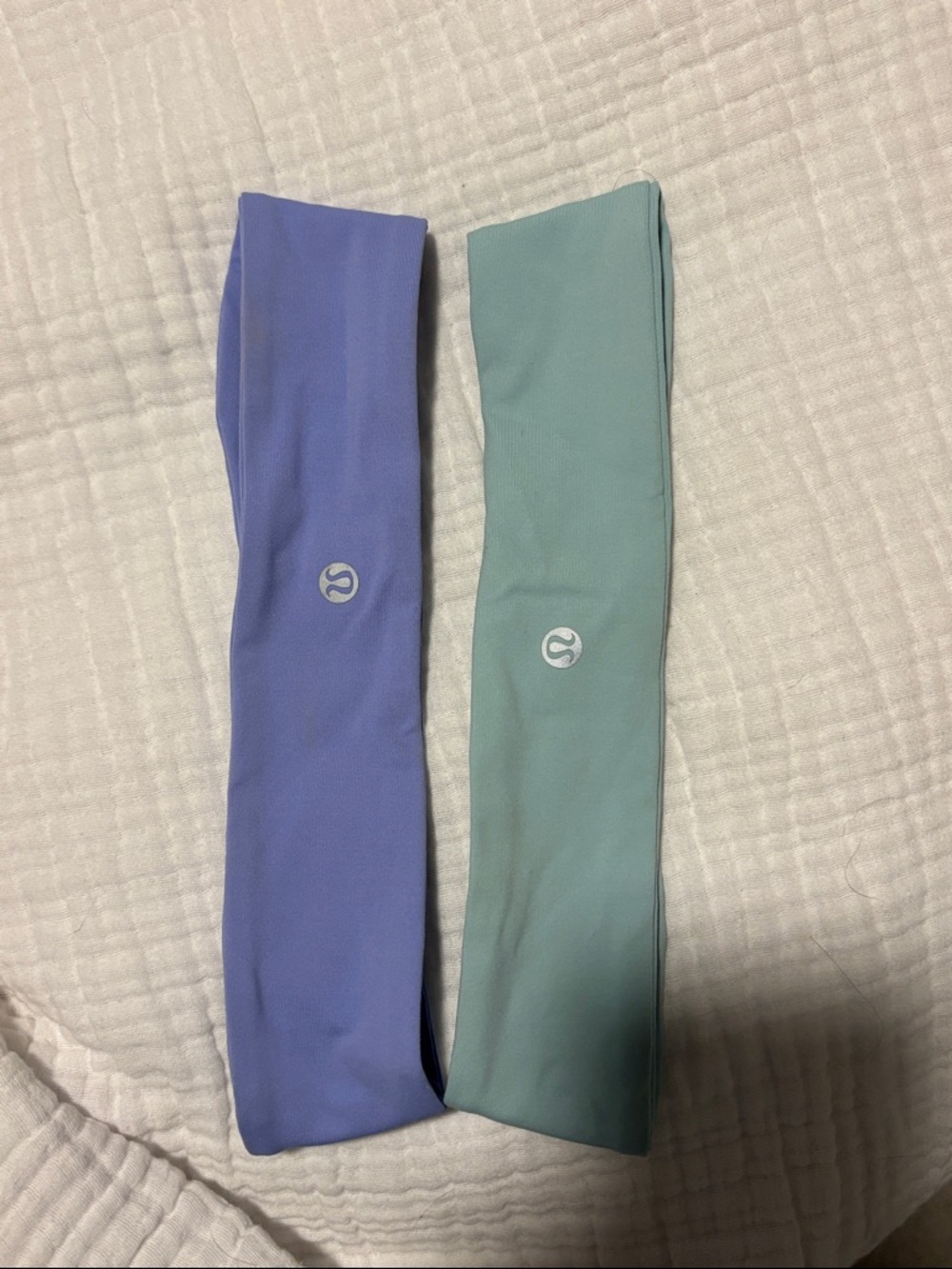 2 Lululemon Headbands in Lavender and Seafoam